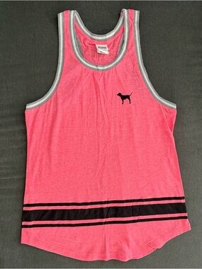 Victoria's Secret PINK Coral Tank with Gray Trim